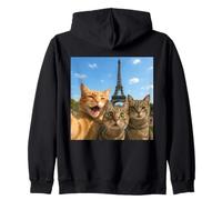 Cats Selfie in Paris Romantic Cat Moment Gift Sweat à Capuche