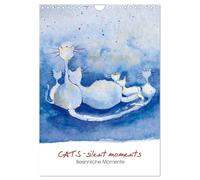 CATS - silent moments, besinnliche Momente (Wandkalender 2026 DIN A4 hoch), CALVENDO Monatskalender: Katzen, Zeichnungen, Aquarelle