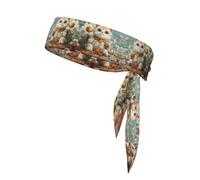 Cat's Space Travel Bandana de sport imprimé double face avec cordon de serrage double face Convient pour le tennis, la course à pied et le yoga