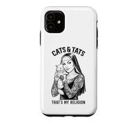 Cats Tats Tatoué Cat Lover Nonne Ink Girl Funny Ink Woman Coque pour iPhone 11