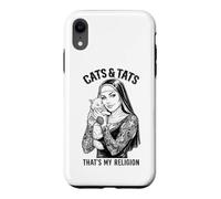 Cats Tats Tatoué Cat Lover Nonne Ink Girl Funny Ink Woman Coque pour iPhone XR