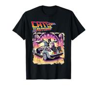 Cats To The Future 80s 90s Parodie Pop Culture Funny Cats T-Shirt