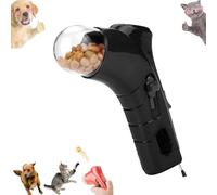Cats Treats Dispenser Gun Cat & Dog Treat Gun Shooter Pet Treat Gun, Andheld Pet Feeding Toys for Dog Cat Exercise Training, Exercise & Outdoor Play (Black)