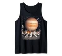 Cats Walking in Space Cat Astronaut Jupiter Planet Cat Lover Débardeur