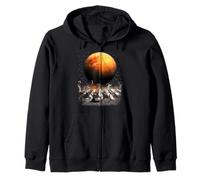 Cats Walking in Space Cat Astronaut Mars Planet Cat Lover Sweat à Capuche
