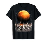 Cats Walking in Space Cat Astronaut Mars Planet Cat Lover T-Shirt Graphique avec Valeur