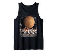 Cats Walking in Space Cat Astronaut Mercury Planet Cat Lover Débardeur