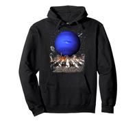 Cats Walking in Space Cat Astronaut Neptune Planet Cat Lover Sweat à Capuche