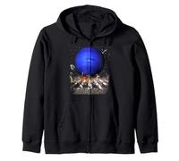 Cats Walking in Space Cat Astronaut Neptune Planet Cat Lover Sweat à Capuche