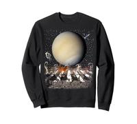 Cats Walking in Space Cat Astronaut Venus Planet Cat Lover Sweatshirt