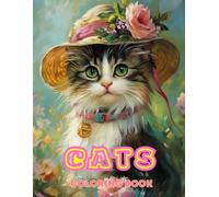 Cats with Butterflies and Flowers Coloring Book for Adults for Women, Purrfect Harmony: Cat, Butterfly and Bloom for Stress Relief and Relaxation