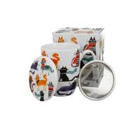 Cat's World Stylish Cats Tasse à thé avec passoire et couvercle 0,43 l