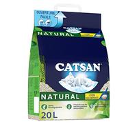 Catsan 393644 Natural Litière Végétale Agglomérante pour Chat 20 L