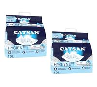 CatSaN Hygiène Plus - Litière minérale Ultra-absorbante - Format XXL 10L pour Les Chats et Chatons - Lot de 2