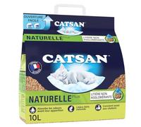 CATSAN - Litière Végétale Naturelle Non Agglomérante, Confort et Fraîcheur Longue durée (Sac 10L) L'unité