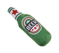 CATSELURRY Jouet couineur pour chien en peluche douce à mâcher en forme de bouteille de bière avec couineur pour chiens de taille moyenne et petite