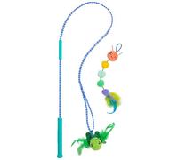 Catstages by Tail Teaser Ground Prey Play Wand with Catnip Toy Attachments Interactive Cat Wand