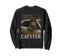 Catster Gangster Cat Meme Funny Cats Gang Humor Sweatshirt