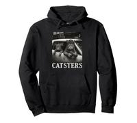 Catsters Gangster Cat Meme Funny Cats Gang Humor Sweat à Capuche