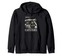 Catsters Gangster Cat Meme Funny Cats Gang Humor Sweat à Capuche