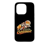 Catstronaute Illustration drôle d'astronaute de Chat Spatial Coque pour iPhone 15 Pro