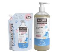 Cattier Bébé Gel Lavant Doux Bio 500ml + La Recharge Bio 1L