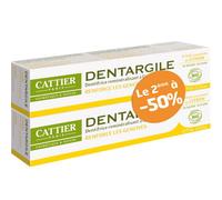 CATTIER-Dentifrice Dentargile citron lot de 2 x 75 ml