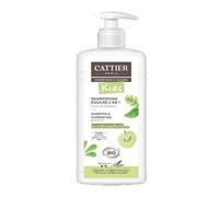 Cattier Gel Douche Shampooing Démêlant Parfum Sucré 500ml