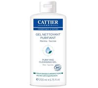 Cattier Gel nettoyant purifiant bio Menthe & Tea Tree Peaux grasses à imperfections 200 ml