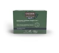 Cattier – Nettoyant exfoliant visage homme 2-en-1 solide bio tous types de peaux – 85 g