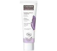 CATTIER - Masque Visage Anti-Fatigue Révitalisant à l'Argile Violette Bio, Tube 100mL - Lot De 3