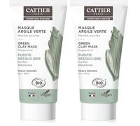 Cattier mini masque à l'argile verte menthe poivrée 30ml (Lot de 2)