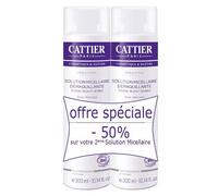 Cattier Nettoyant & Démaquillant Solution Micellaire Perle d'Eau Bio Lot de 2 x 300ml