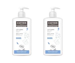 Cattier Paris - Lait Corp Modelant Aloe Vera Onagre Bio - 500 ml (Lot de 2)