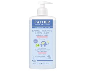 CATTIER - Soin Bébé - Eau Micellaire Nettoyante - Visage et Corps - Bio - 500ml