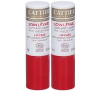 CATTIER Soin Lèvres Anti-Âge Stick Bio 2x4 g