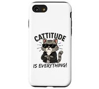 Cattitude is Everything Chat Kawaii Mignon avec Attitude Cool Coque pour iPhone SE (2020) / 7/8