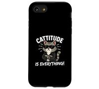 Cattitude is Everything Chat Kawaii Mignon avec Attitude Cool Coque pour iPhone SE (2020) / 7/8