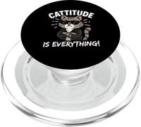 Cattitude is Everything Chat Kawaii Mignon avec Attitude Cool PopSockets PopGrip pour MagSafe