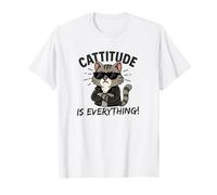 Cattitude is Everything Chat Kawaii Mignon avec Attitude Cool T-Shirt