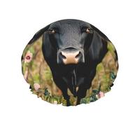 Cattle Farm Sanctuary Bonnet de douche imperméable double couche - Masque de bain réutilisable pour voyage, soins à domicile et routine beauté