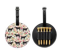 Cattle Farm Sanctuary Sac de rangement en cuir de luxe pour tees de golf et porte-balles. Rangez vos t-shirts, balles de golf, carte de score et crayon.