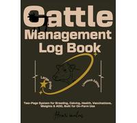 Cattle Management Log Book: Large-Print Livestock Edition: Two-Page System for Breeding, Calving, Health, Vaccinations, Weights & ADG, Built for On-Farm Use