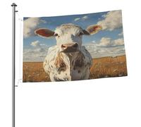 Cattle on the Prairie Drapeau double face 2 x 3 - Bannière d'extérieur robuste et décorative, idéale pour le jardin, la chambre et la décoration de fête