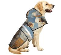 Cattle On The Prairie Manteau de pluie imperméable pour chiens de petite, moyenne et grande taille avec bandes réfléchissantes et sangle ventrale réglable