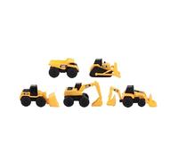 Tachan Set 5 Vehicles Caterpill Works Machinery Jaune 3-6 Years