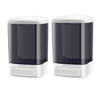 CATTREES Distributeur de Savon Mural pour Salle de Bain, Cuisine, Distributeur de Savon Commercial Rechargeable pour conteneurs liquides, shampooing, Gel, Chambre en Plastique (Manuel 1000 ML)