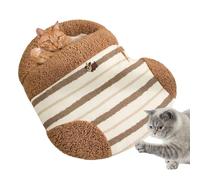 catTunnel Toy - 23,62x22.05 Pouces Lit de Chat avec Couvercle, lit de Chat Chaude Confortable | Alignement de Sommeil Optimal Sacs de Couchage d'hiver extérieur, mobilier d'animaux de Compagnie Enfer
