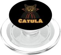 Catula Vintage Vampire Chat Halloween Dracula PopSockets PopGrip pour MagSafe