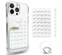 Double Face Silicone Ventouse Support Téléphone Support Support pour Selfies et Vidéos Fixation sur Verre, Miroir, Cuisine, Salle de Bains Grip Collant pour iPhone et Android 4.0 Pouces Blanc